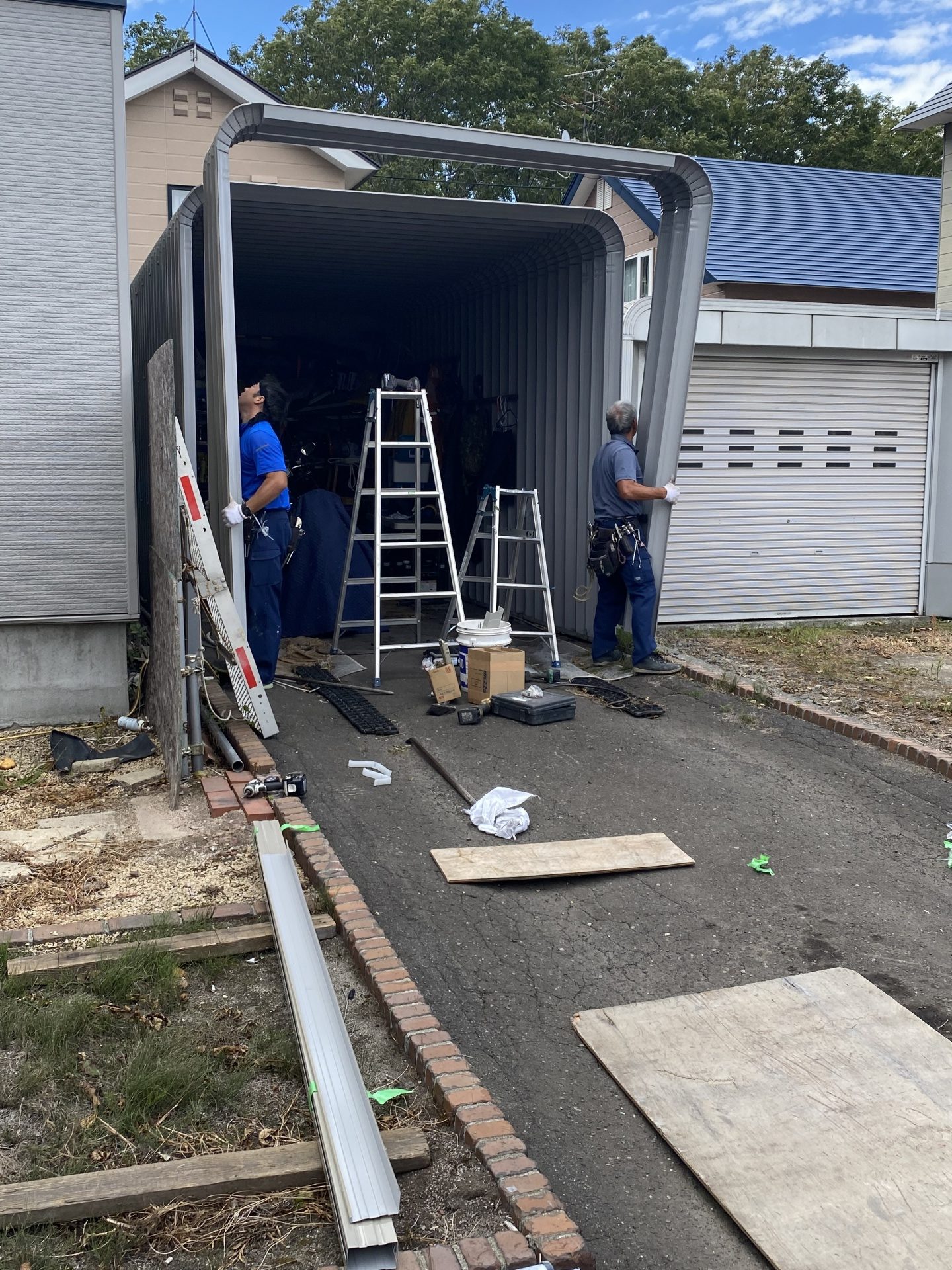 当別町　火災保険工事（ガレージ）