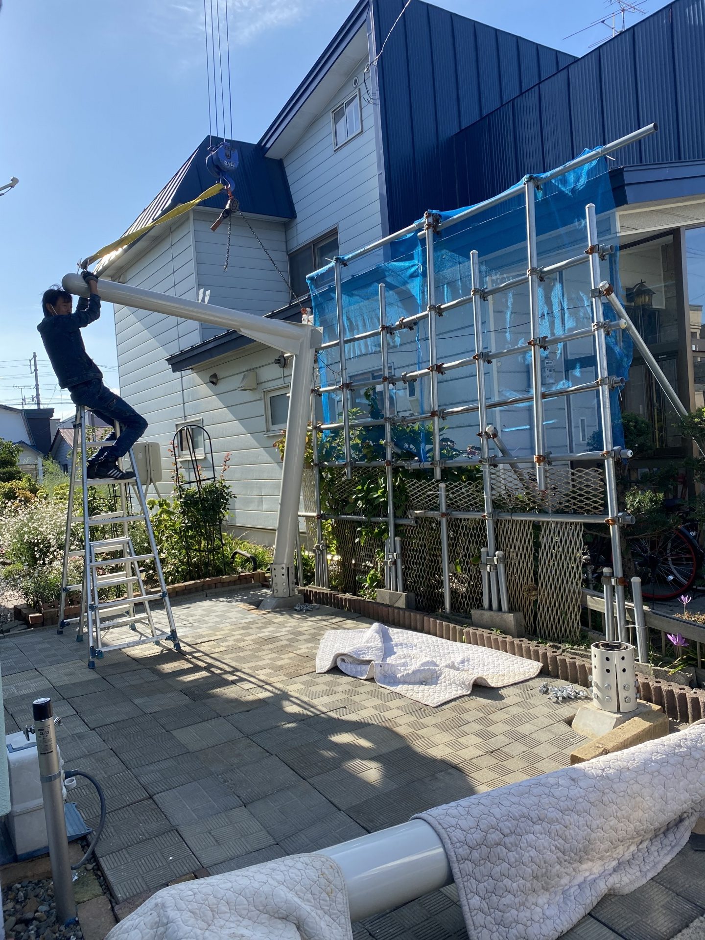 札幌市手稲区　カーポート工事