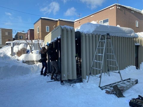 札幌市手稲区　ガレージのかさ上げ工事