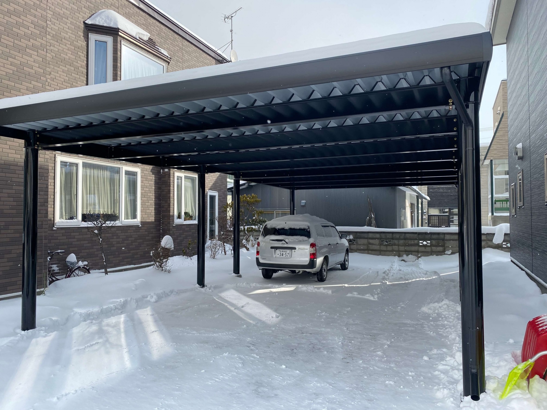 札幌市北区　中川製作所カーポート工事