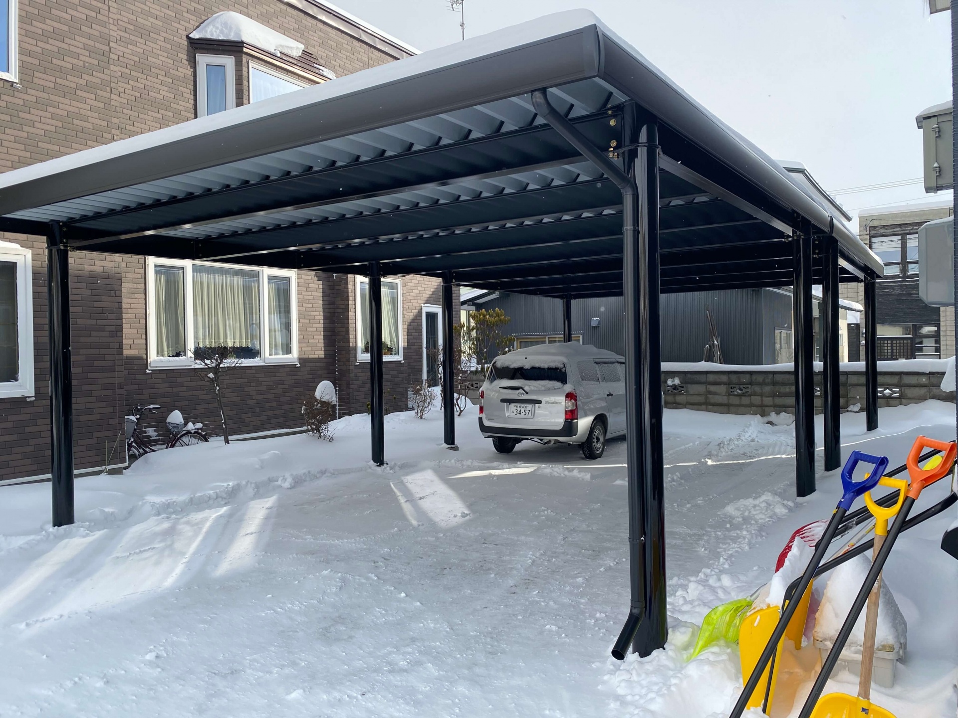 札幌市北区　中川製作所カーポート工事