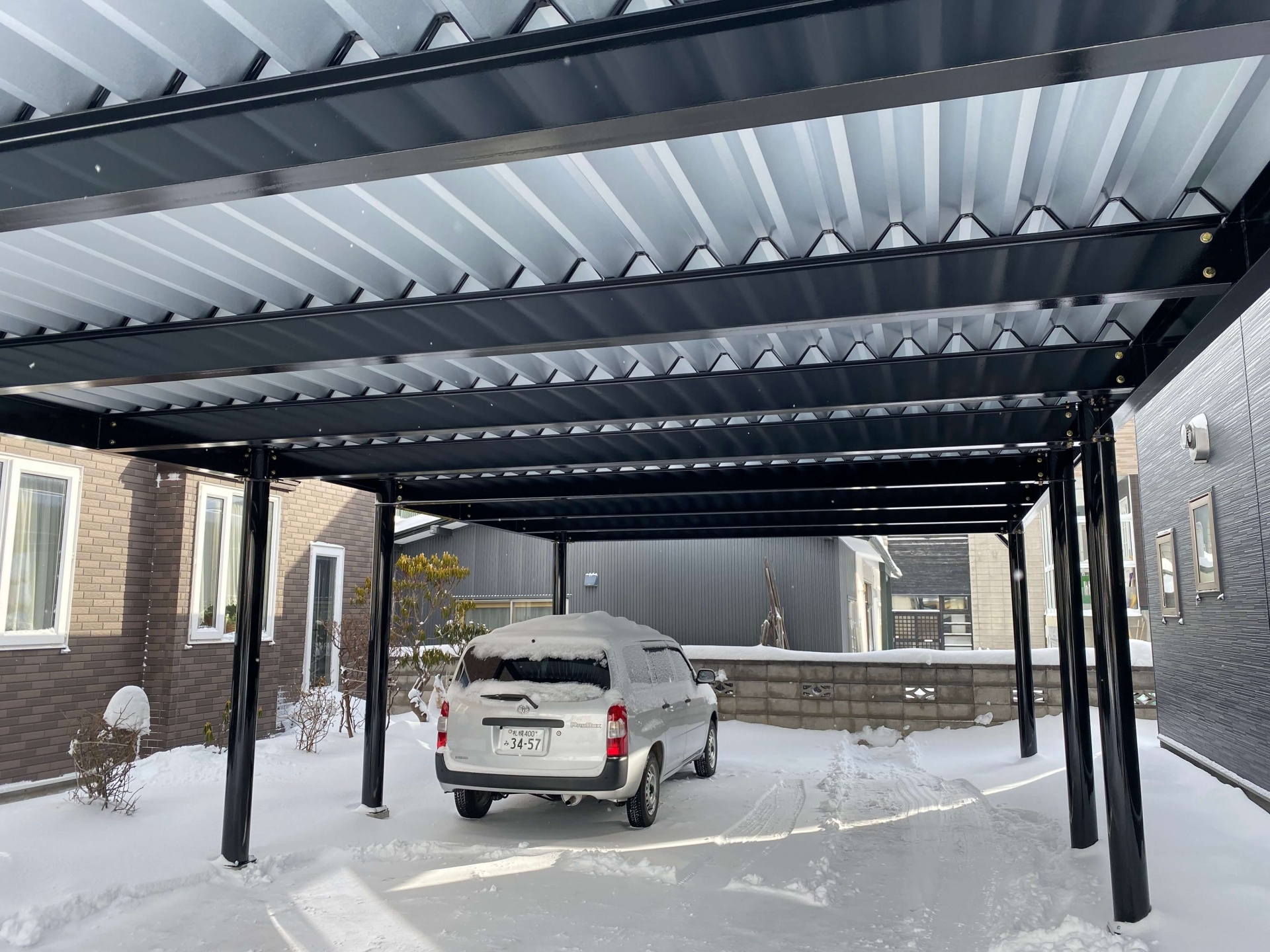 札幌市北区　中川製作所カーポート工事