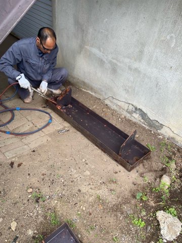 札幌市西区　鉄骨修理