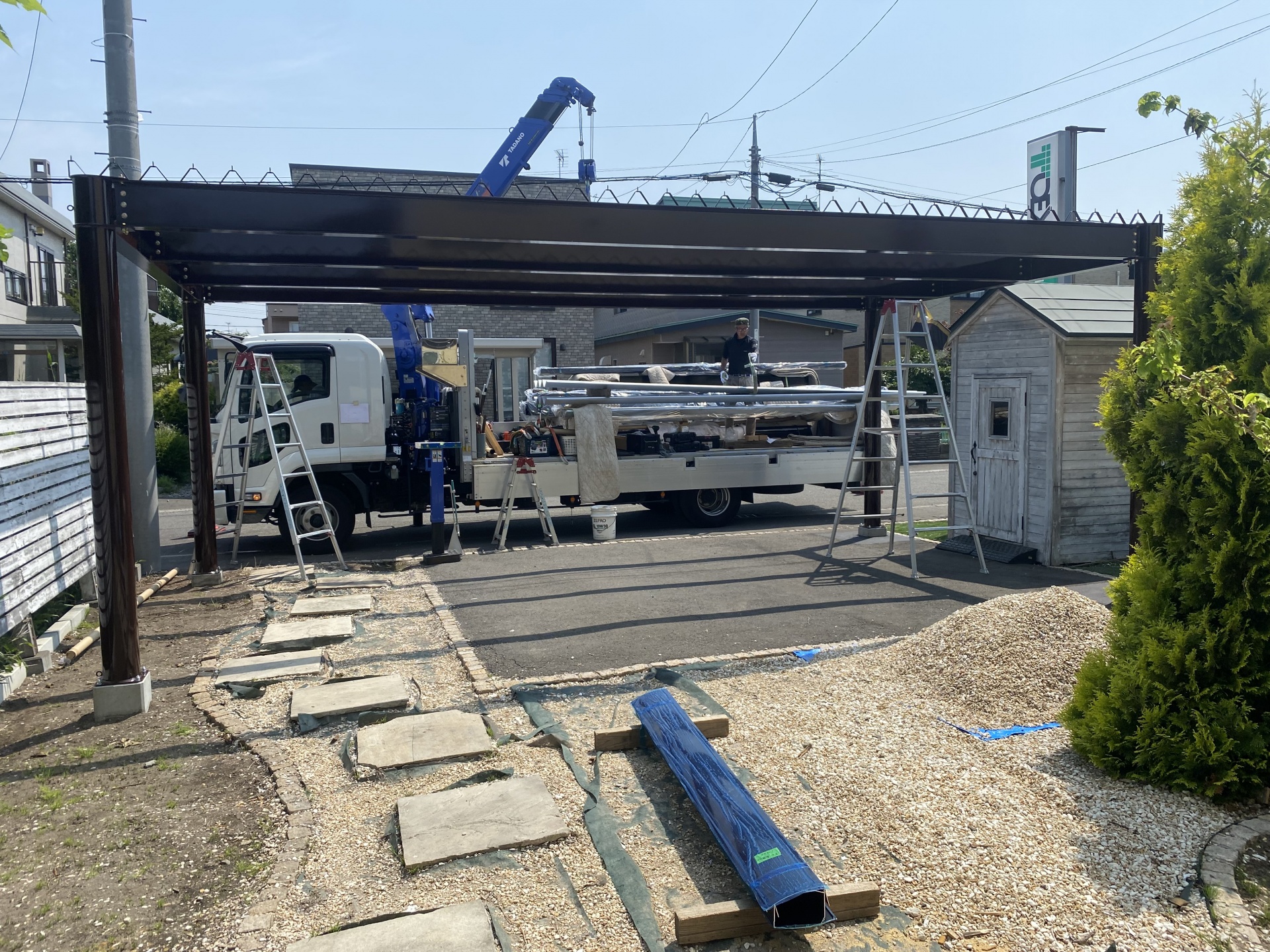 札幌市白石区 カーポート工事　