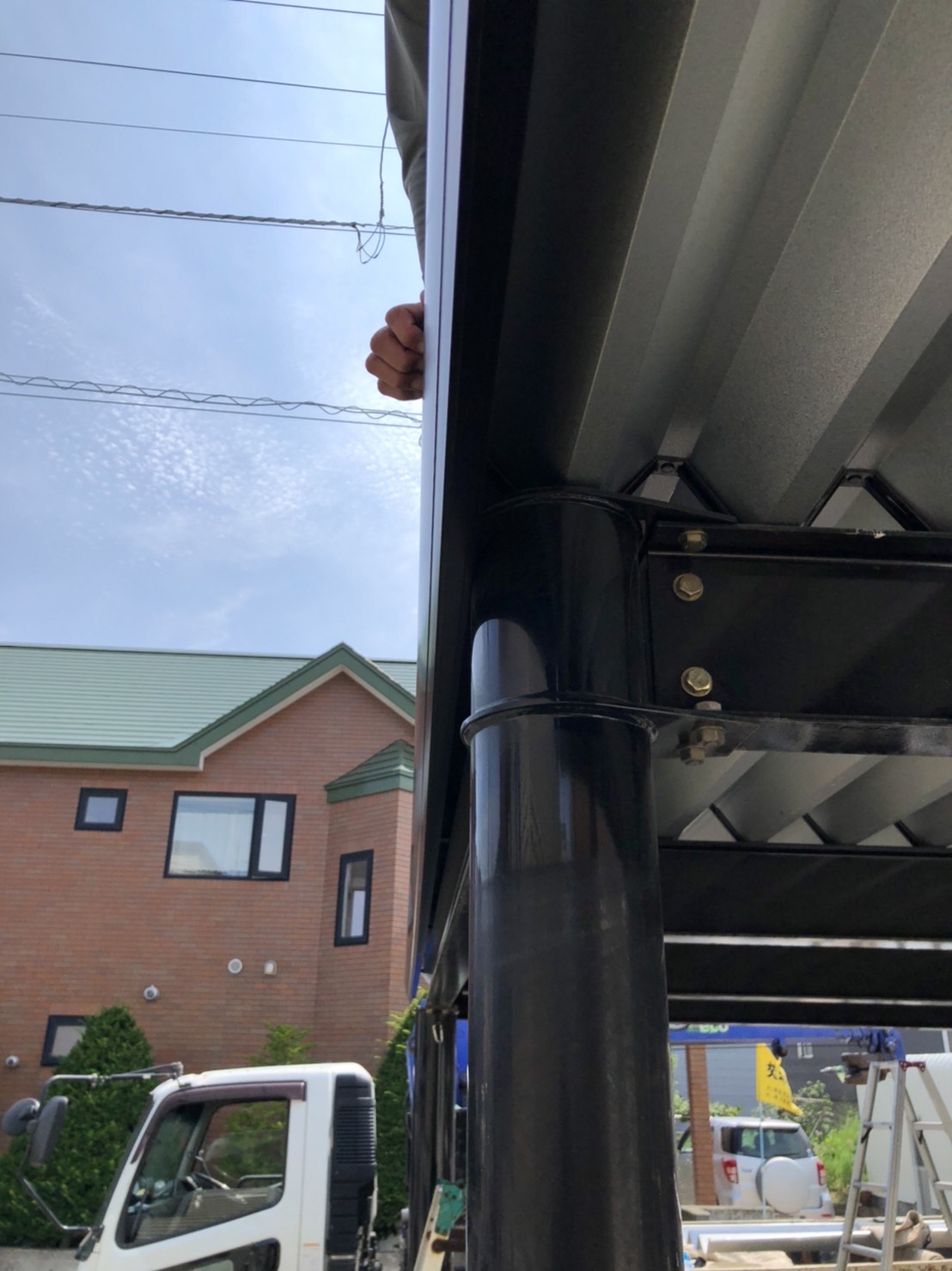 札幌市北区 カーポート　火災保険工事　