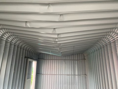 札幌市北区　ガレージ交換　火災保険工事