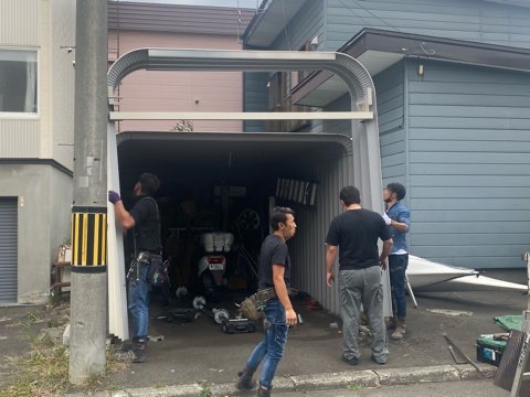 札幌市西区　ガレージかさ上げ工事