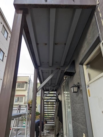 札幌市東区　アパート鉄骨工事