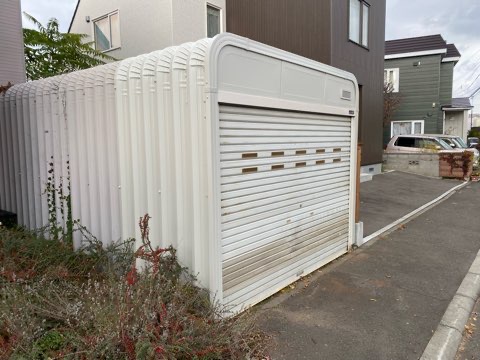 札幌市北区　ガレージ工事