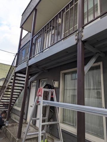 札幌市東区　アパート鉄骨工事
