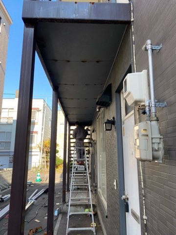札幌市東区　アパート鉄骨工事