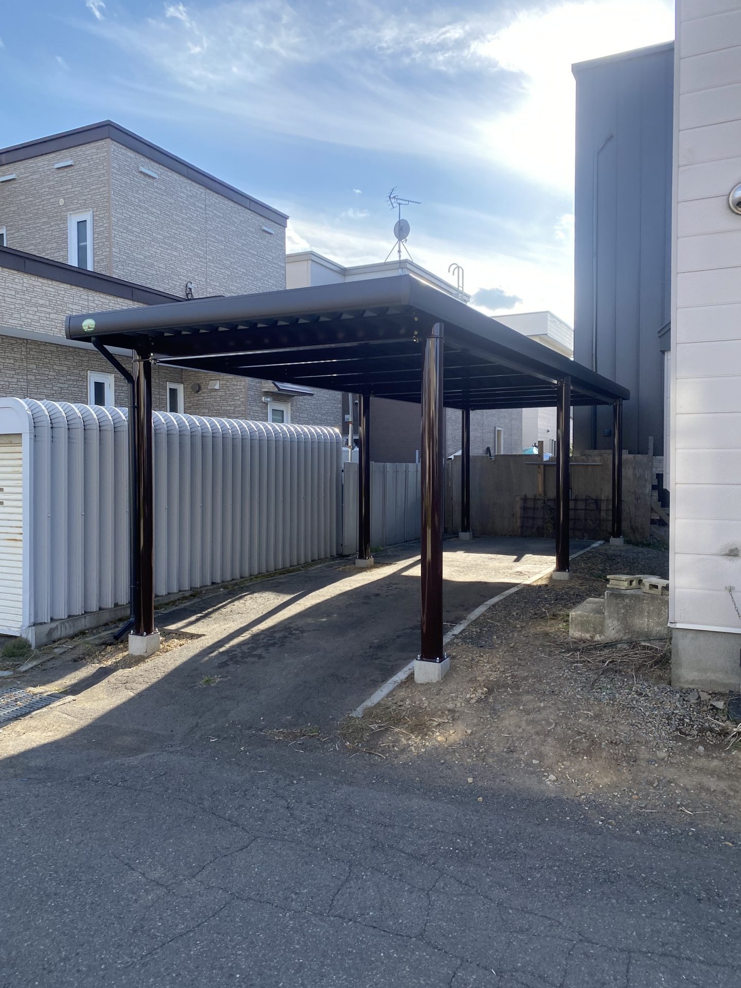 札幌市北区　火災保険工事　(中川製作所カーポート)