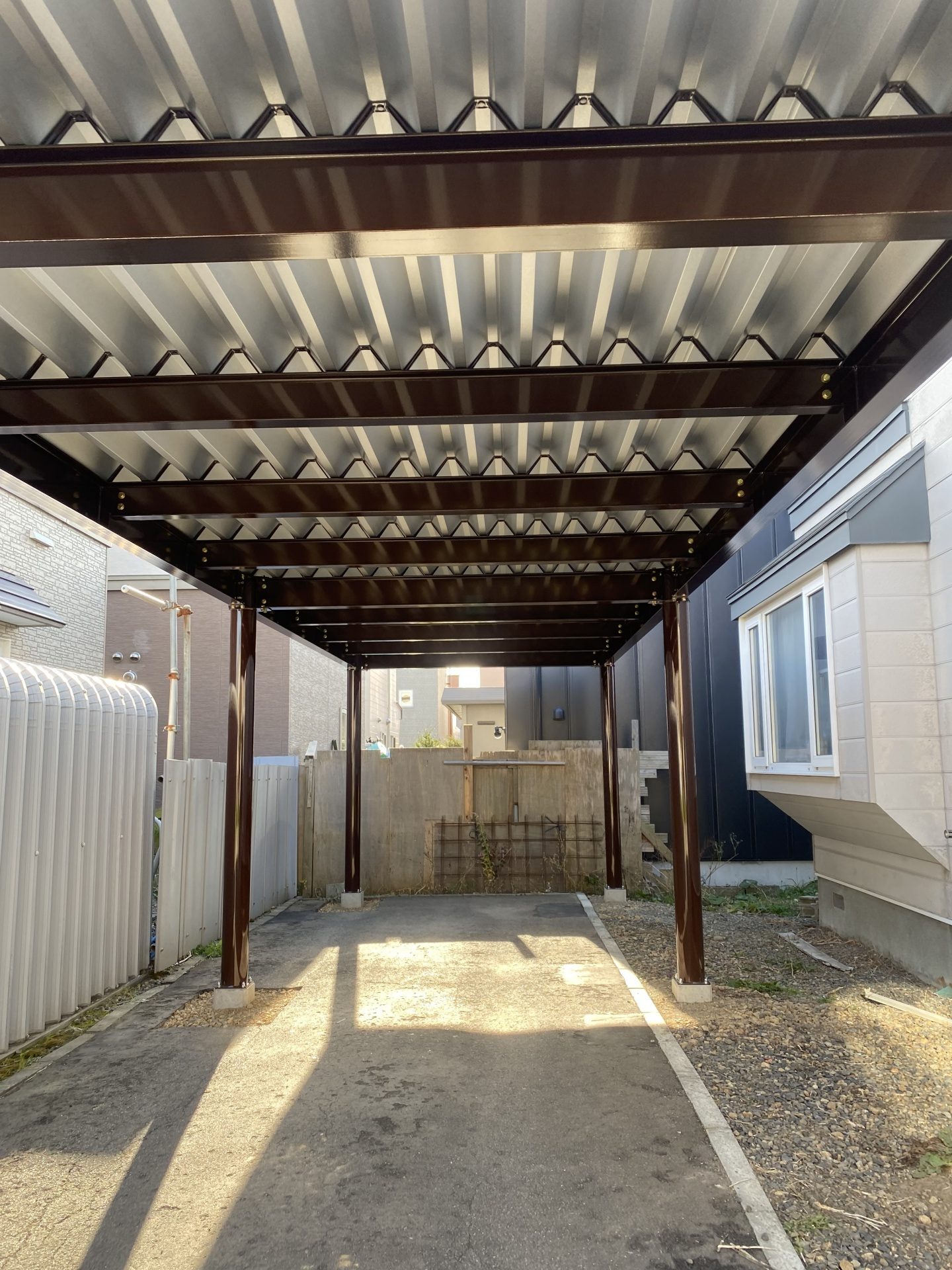 札幌市北区　火災保険工事　(中川製作所カーポート)