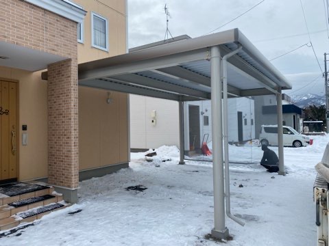 札幌市手稲区　カーポート工事