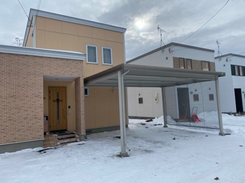 札幌市手稲区　カーポート工事