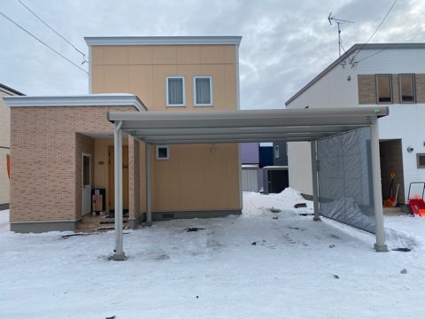札幌市手稲区　カーポート工事