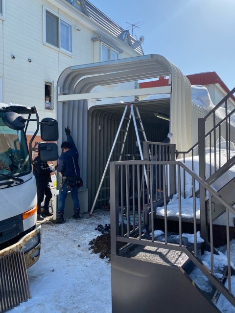 札幌市北区　 ガレージかさ上げ工事