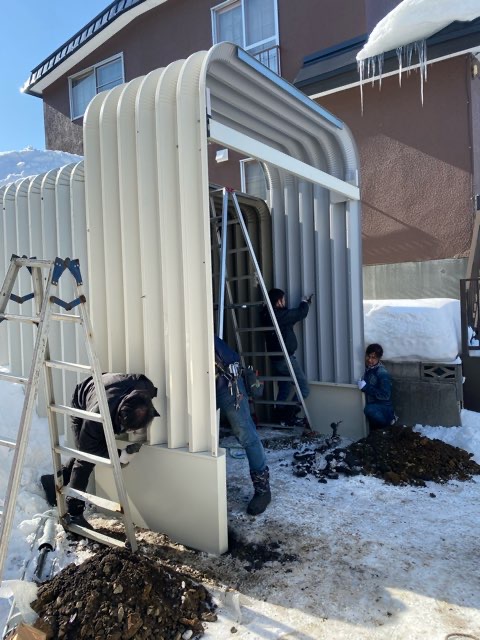 札幌市北区　 ガレージかさ上げ工事
