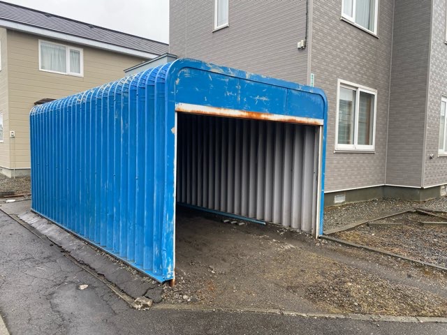 江別市豊幌　ガレージかさ上げ工事