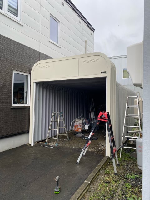 札幌市北区でガレージのかさ上げ工事